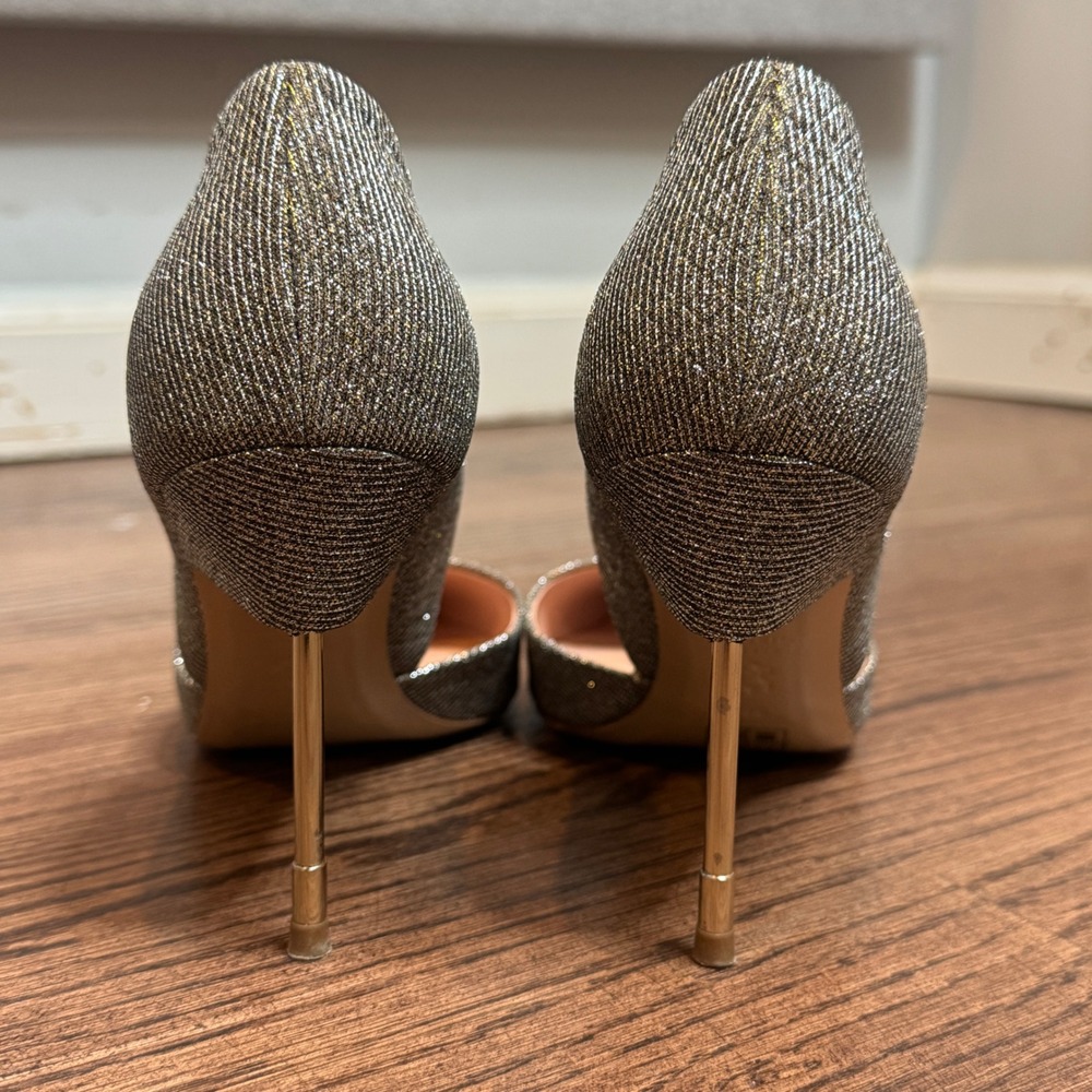 Kurt Geiger London Glitter Pointed Toe DOrsay Heels Size 36/ 5.5 US Holidays - Picture 3 of 8